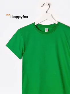 Футболка однотонная 100% хлопок HappyFox 18477296 купить за 372 ₽ в интернет-магазине Wildberries