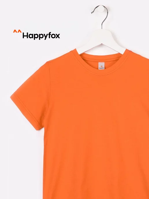 HappyFox Футболка однотонная 100% хлопок