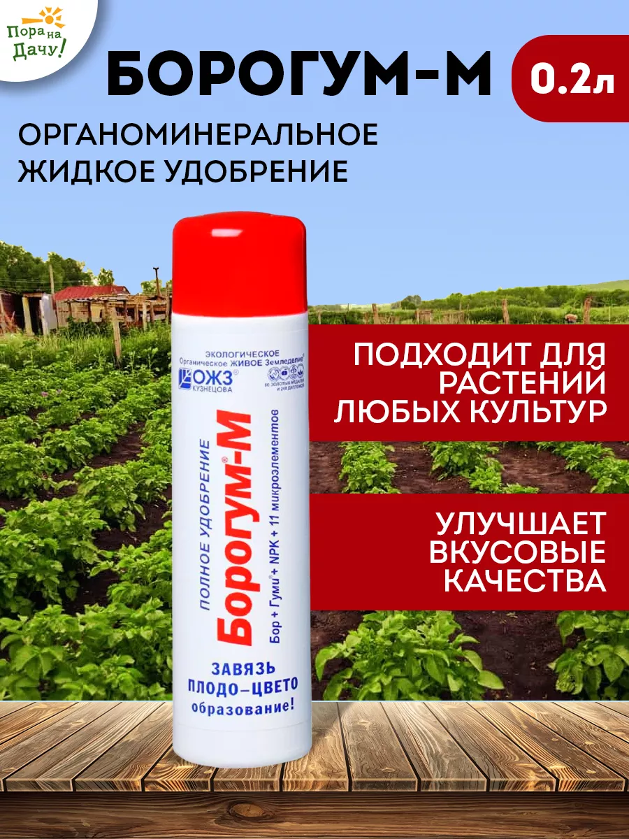 Удобрение Борогум-М, 0,2 л для растений овощей цветов ягод БашИнком  18530350 купить за 160 ₽ в интернет-магазине Wildberries