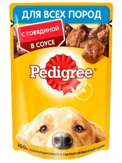 Влажный корм для взрослых собак Pedigree 18552498 купить за 74 ₽ в интернет-магазине Wildberries