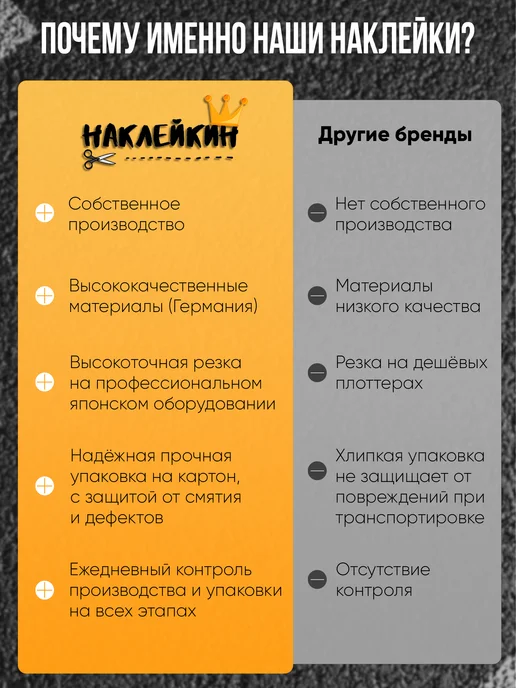 Наклейкин Автомобильная наклейка "Тонировка не преступление", белый, фото 6