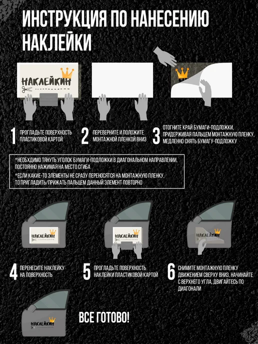 Наклейкин Автомобильная наклейка "Тонировка не преступление", белый, фото 7