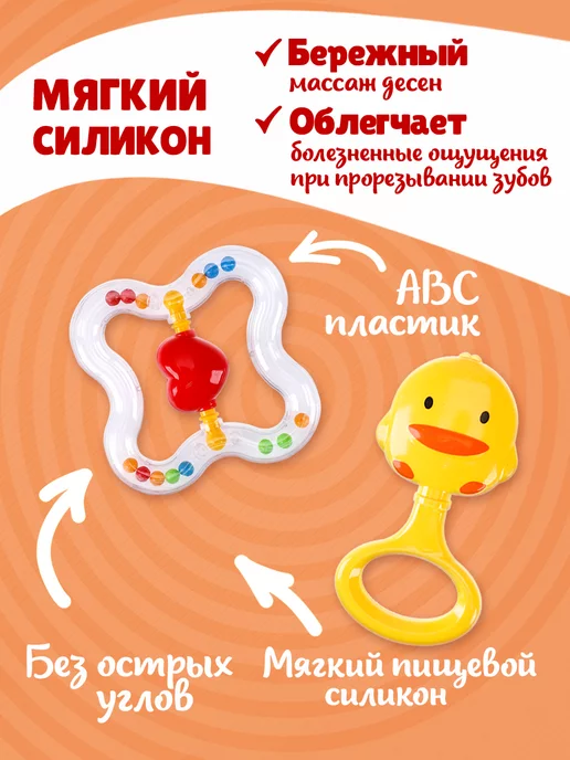 Рыжий кот. Погремушки от 0, игрушки для малышей, синий, фото 3