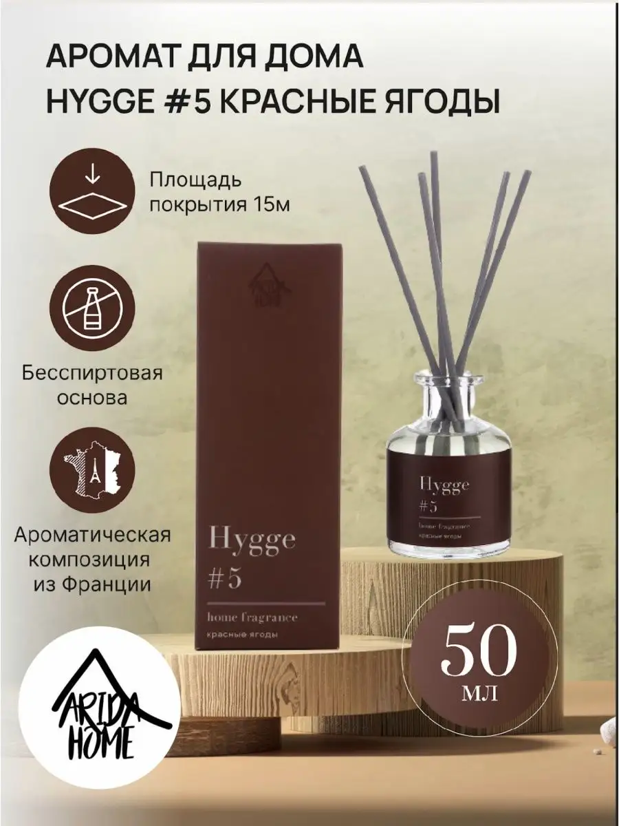 Хюгге #5 Красные ягоды 50 мл ARIDA HOME 18600750 купить в интернет-магазине  Wildberries