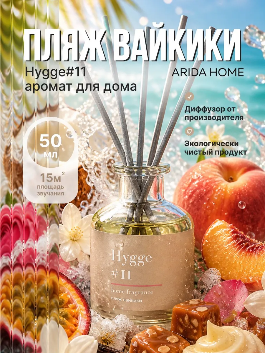 Аромадиффузор для дома 50 мл Hygge #11 Пляж Вайкики