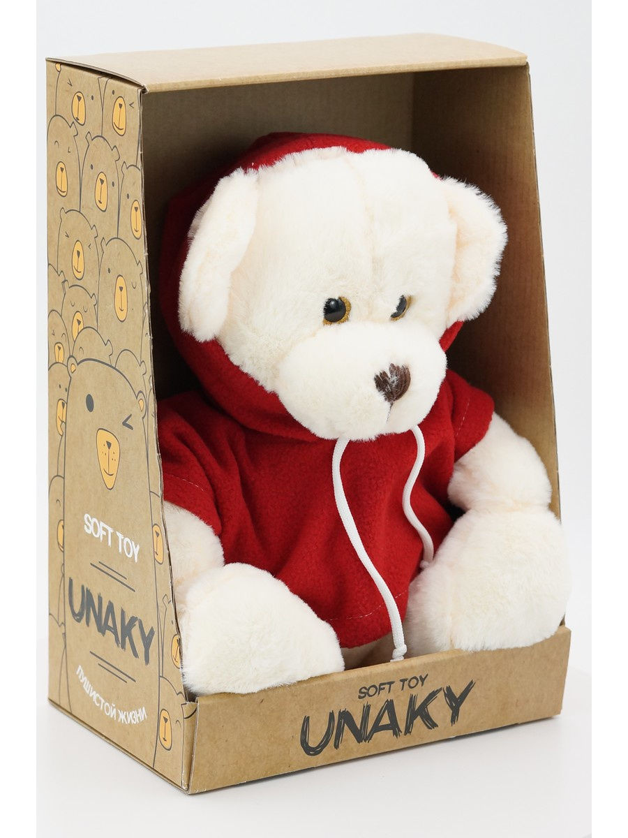 Игрушка мишка в коробке. Средние мягкие игрушки. Unaky игрушки.