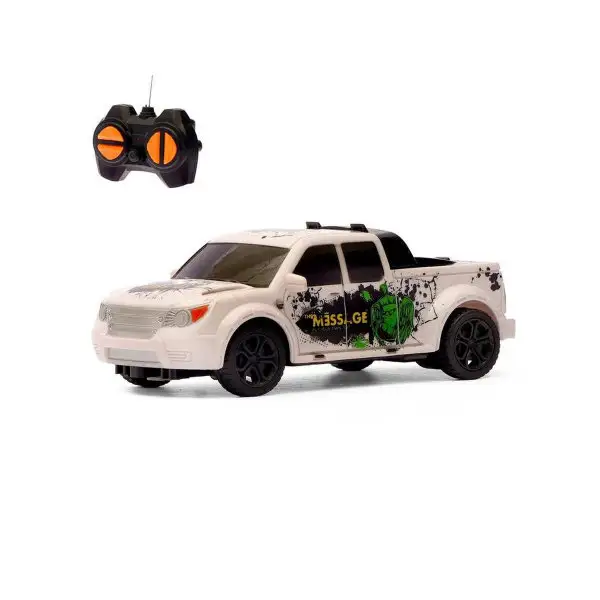 Машина радиоуправляемая "Пикап", работает от батареек, цвет белый