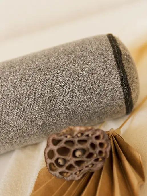 BIO-TEXTILES Валик для спины и шеи с лузгой гречихи занятий спортом 10х40, вариант, фото 3