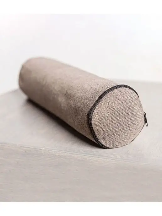 BIO-TEXTILES Валик для спины и шеи с лузгой гречихи занятий спортом 10х40, вариант, фото 6