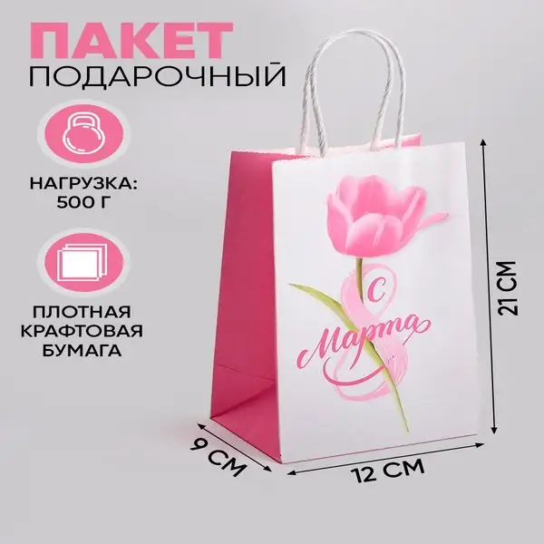 Подарочный пакет бумажный для упаковки подарка