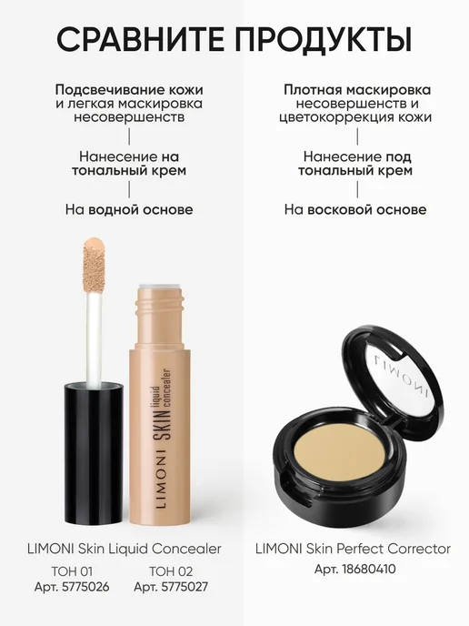Limoni Кремовый корректор для лица контуринг Skin Perfect, бежевый, фото 8