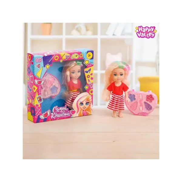 Набор "Самой красивой", кукла с косметикой