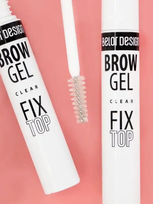 BELOR DESIGN Гель для бровей прозрачный фиксатор Fixtop brow gel, прозрачный, фото 7