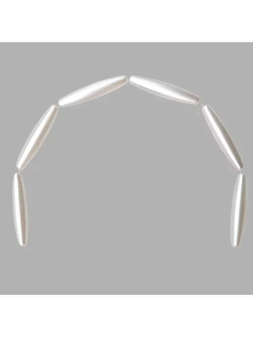 Astra&Craft Бусины для рукоделия, жемчуг 27х6мм 42шт, 27x6 мм, 42 шт, фото 2