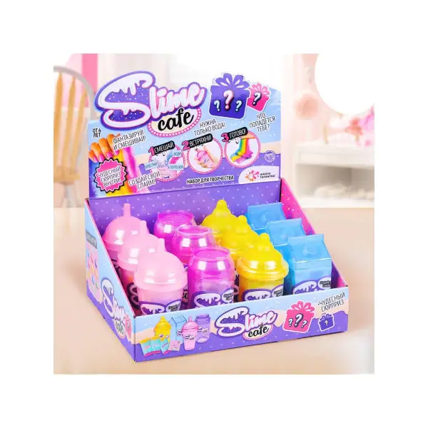 Набор для творчества Slime cafe, баночки МИКС создание слаймов для детей набор для творчества