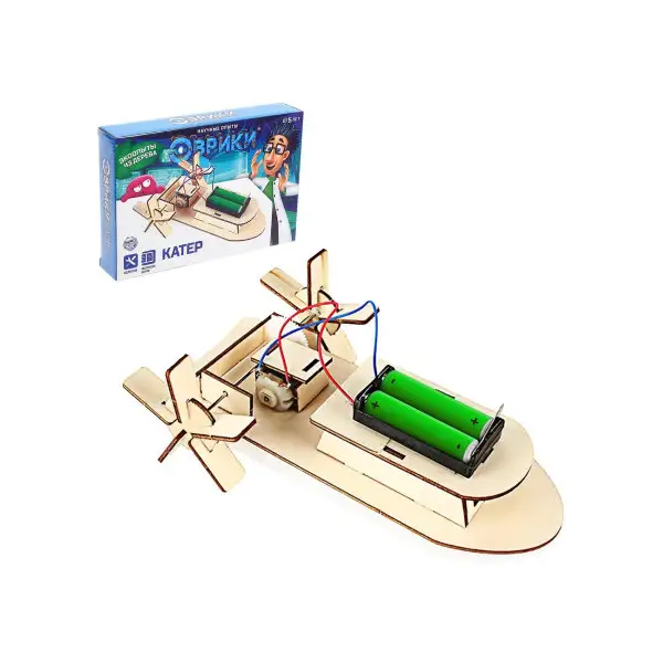 Набор для опытов электро Катер своими руками  робототехника
