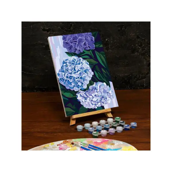 Картина по номерам на холсте с подрамником Гортензии