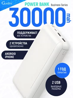 Внешний аккумулятор powerbank Business Series 30000 mAh Gurdini 18764214 купить за 980 ₽ в интернет-магазине Wildberries