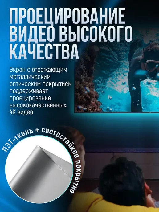 box69.ru Экран для проектора настенный светоотражающий 130", вариант, фото 4