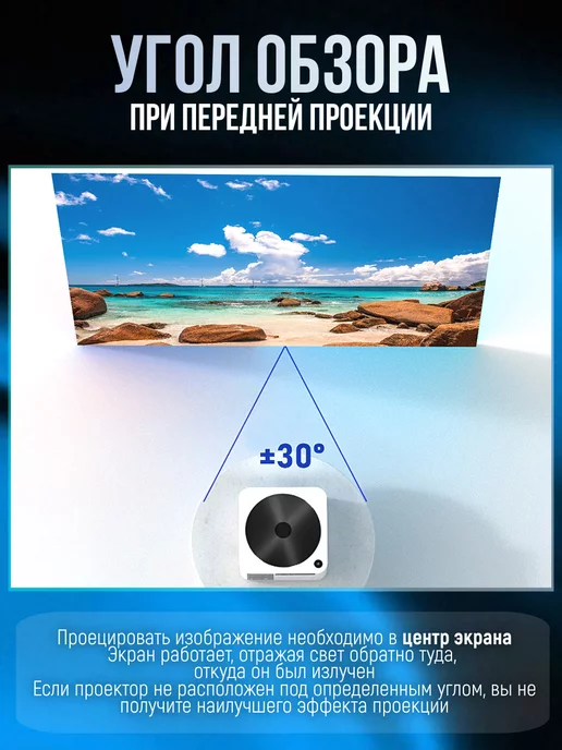 box69.ru Экран для проектора настенный ткань светоотражающая 60", вариант, фото 5