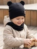 Шапка для мальчика с ушками, осенняя, черная РусБубон 18788175 купить за 634 ₽ в интернет‑магазине Wildberries