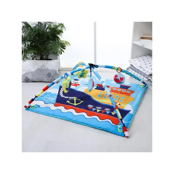 Развивающий коврик - вигвам "Морские приключения", с дугами, 100*100см