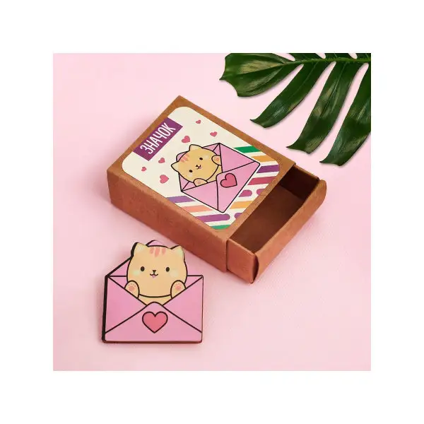 Значок в коробочке 'Кот' 5 х 4 см