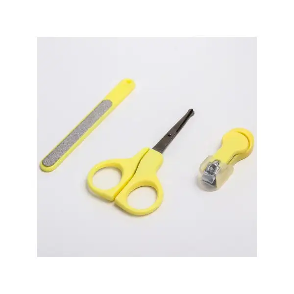 Детский маникюрный набор, 3 предмета цвет жёлтый