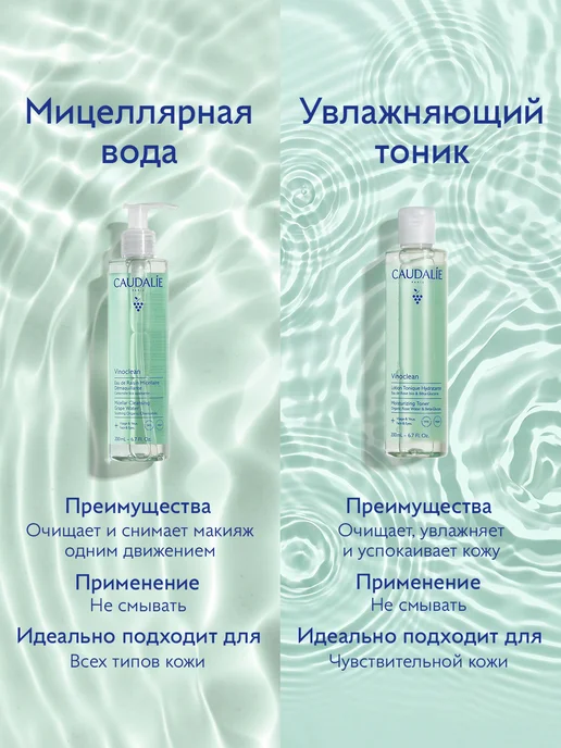 CAUDALIE Тоник для лица Увлажняющий Vinoclean с розовой водой, 200мл, 200 мл, фото 7