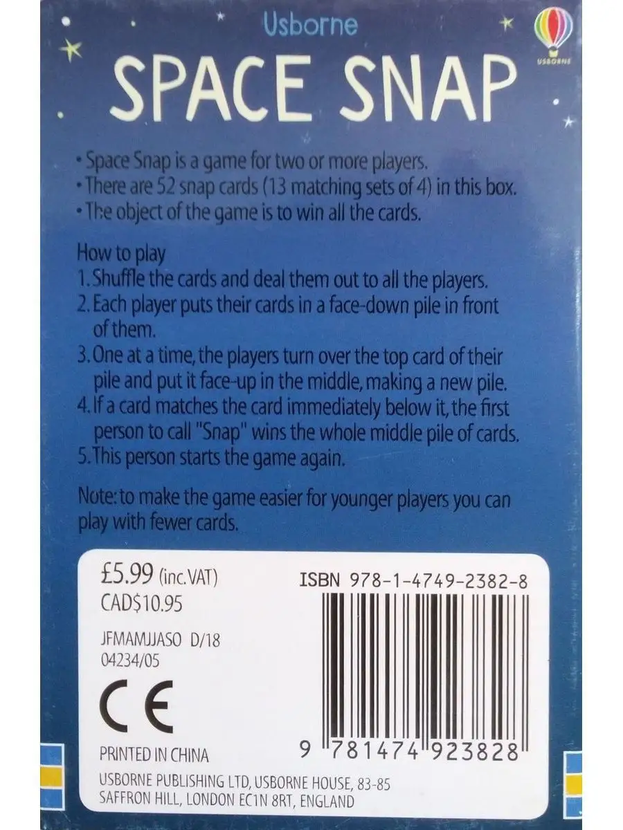 Space Snap Cards космос игра карточки английский Usborne 18822506 купить за  581 ₽ в интернет-магазине Wildberries