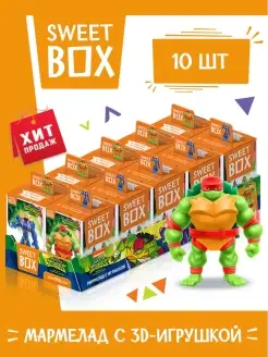 Свитбокс Черепашки-Ниндзя Мармелад с игрушкой, 10 шт по 10г