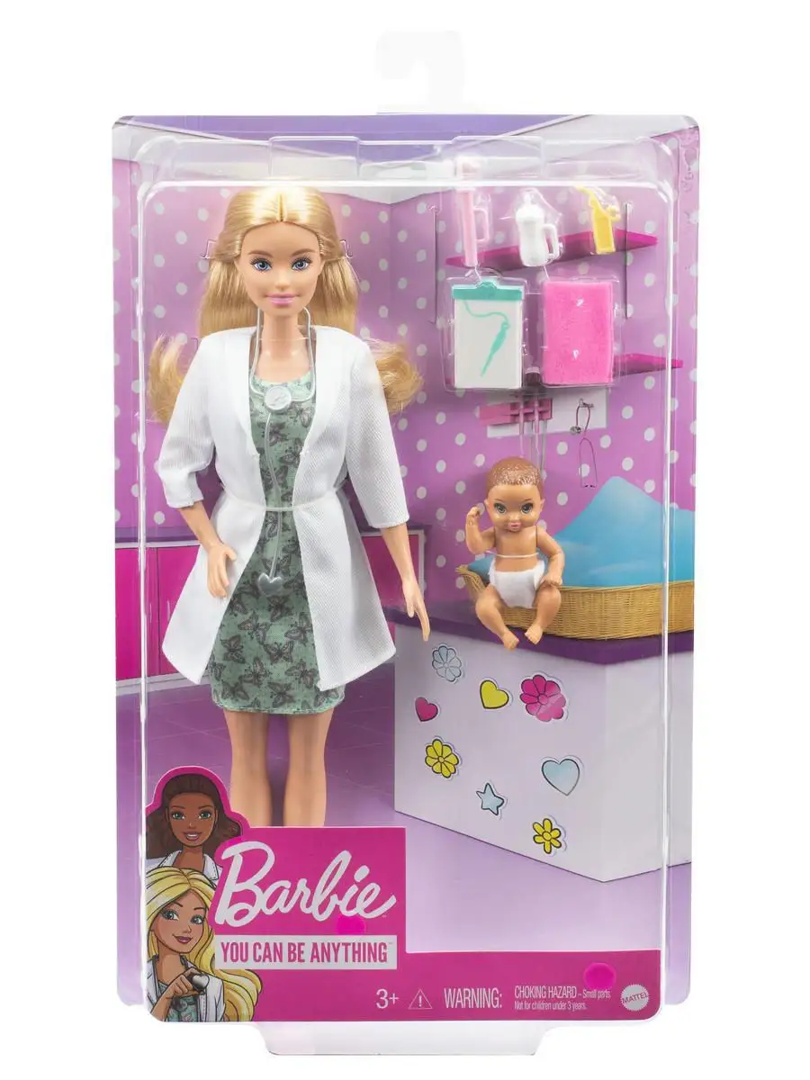 Кукла Barbie Педиатр с малышом-пациентом Barbie 18833605 купить в  интернет-магазине Wildberries