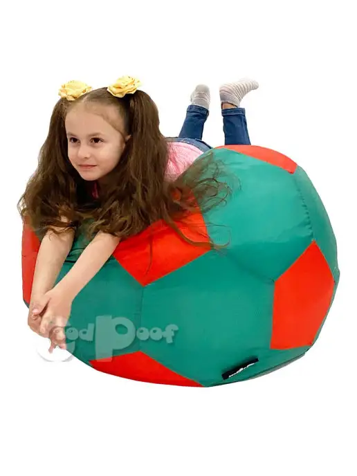 Goodpoof Кресло мешок футбольный мяч XL оксфорд, синий, фото 2