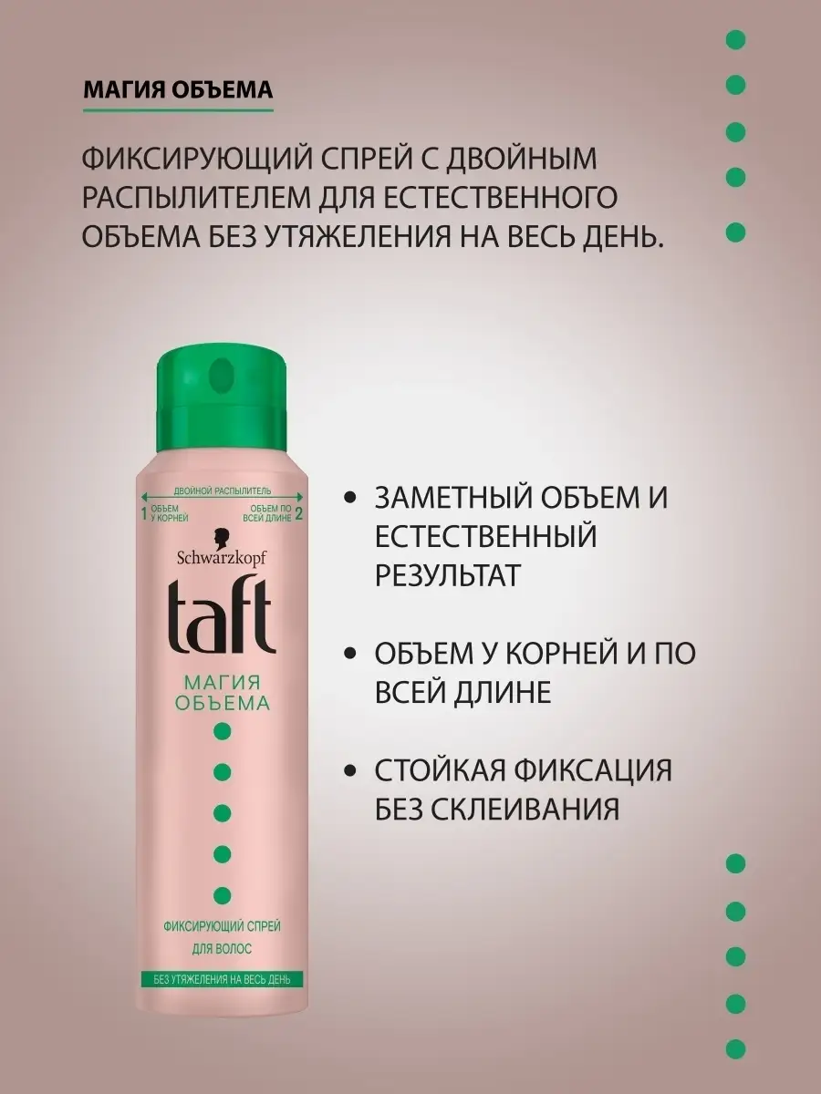 Спрей для укладки, объём, без утяжеления, 150 мл Taft 18843130 купить в  интернет-магазине Wildberries