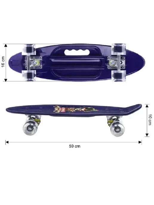 HOT.SKATE Пенниборд Скейтборд Пинниборд Светящиеся колеса Скеит, вариант, фото 4
