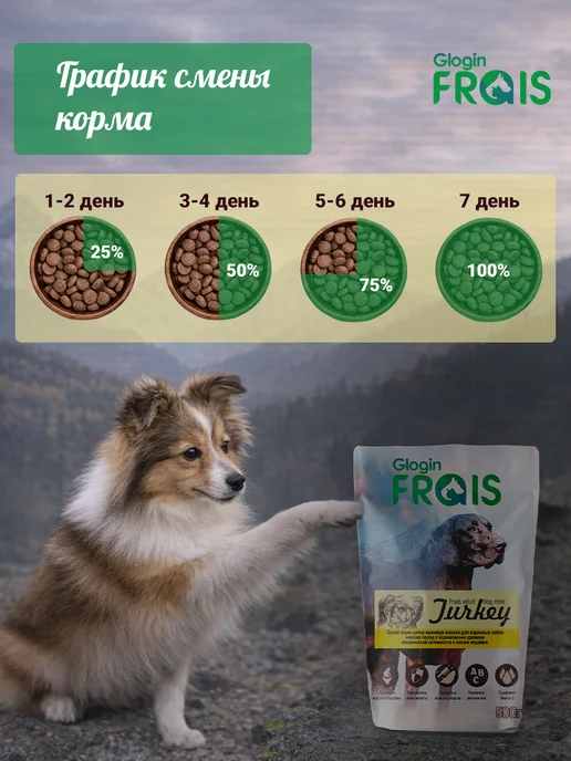 Сухой корм FRAIS для собак, мелкие, индейка, 0,5 кг, фото 8