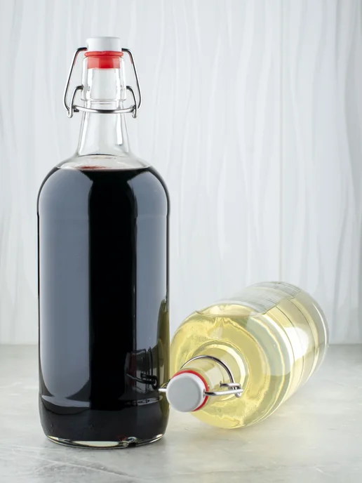 KHome Бутылка стеклянная с бугельным замком, бесцветная, 1 л, 2 шт, 1 л, 2 шт, фото 2