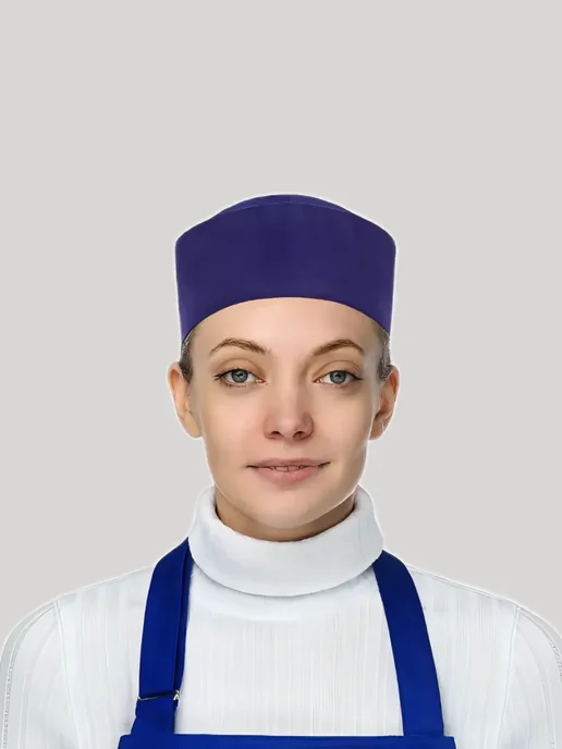 Kupifartuk Колпак поварской шапка-таблетка фиолетовый, фиолетовый, фото 5