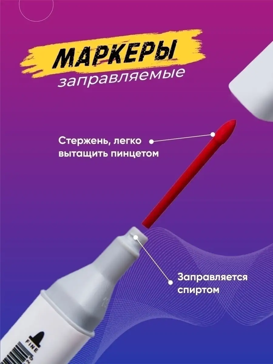 Маркеры набор для скетчинга 60 штук MarkFlo Pro 18957159 купить за 435 ₽ в  интернет-магазине Wildberries