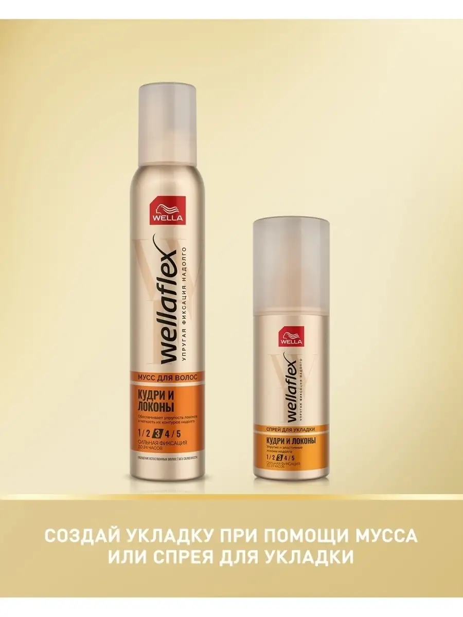 КУДРИ И ЛОКОНЫ сильной фиксации WELLAFLEX 18962594 купить в  интернет-магазине Wildberries