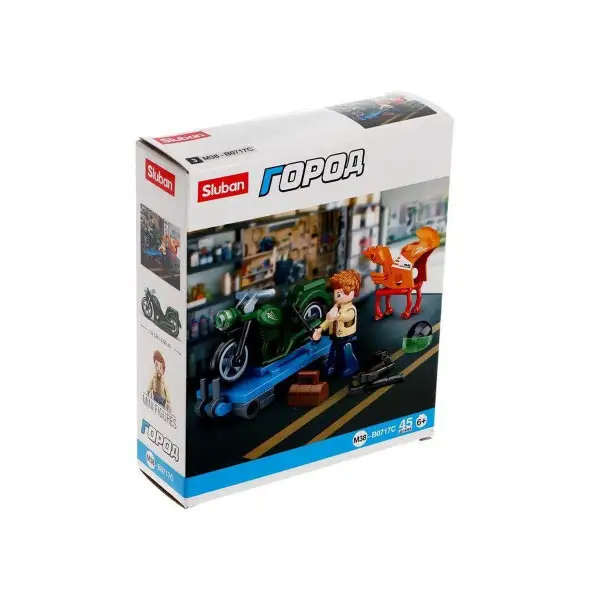Конструктор Город "Ремонт байка", 45 деталей/Детская игрушка/Подарок для ребенка
