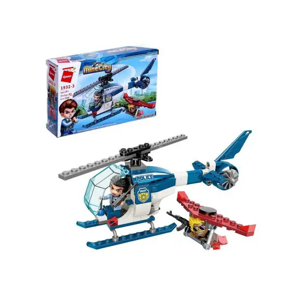 Конструктор Патруль "Погоня на вертолете"/2 минифигуры/106 деталей/Детская игра/игра для детей/6+