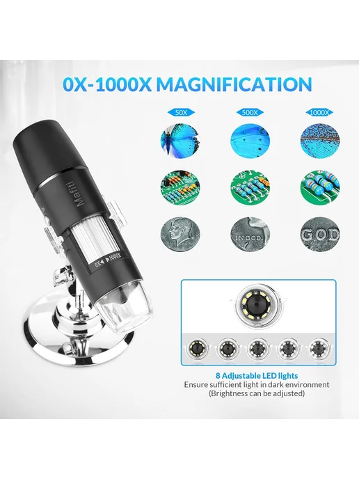 FixLike Цифровой Микроскоп Digital Microscope Professional, USB, черный, фото 3
