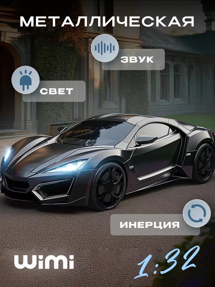 Модель машины Lykan HyperSport WiMi 18980414 купить в интернет-магазине  Wildberries