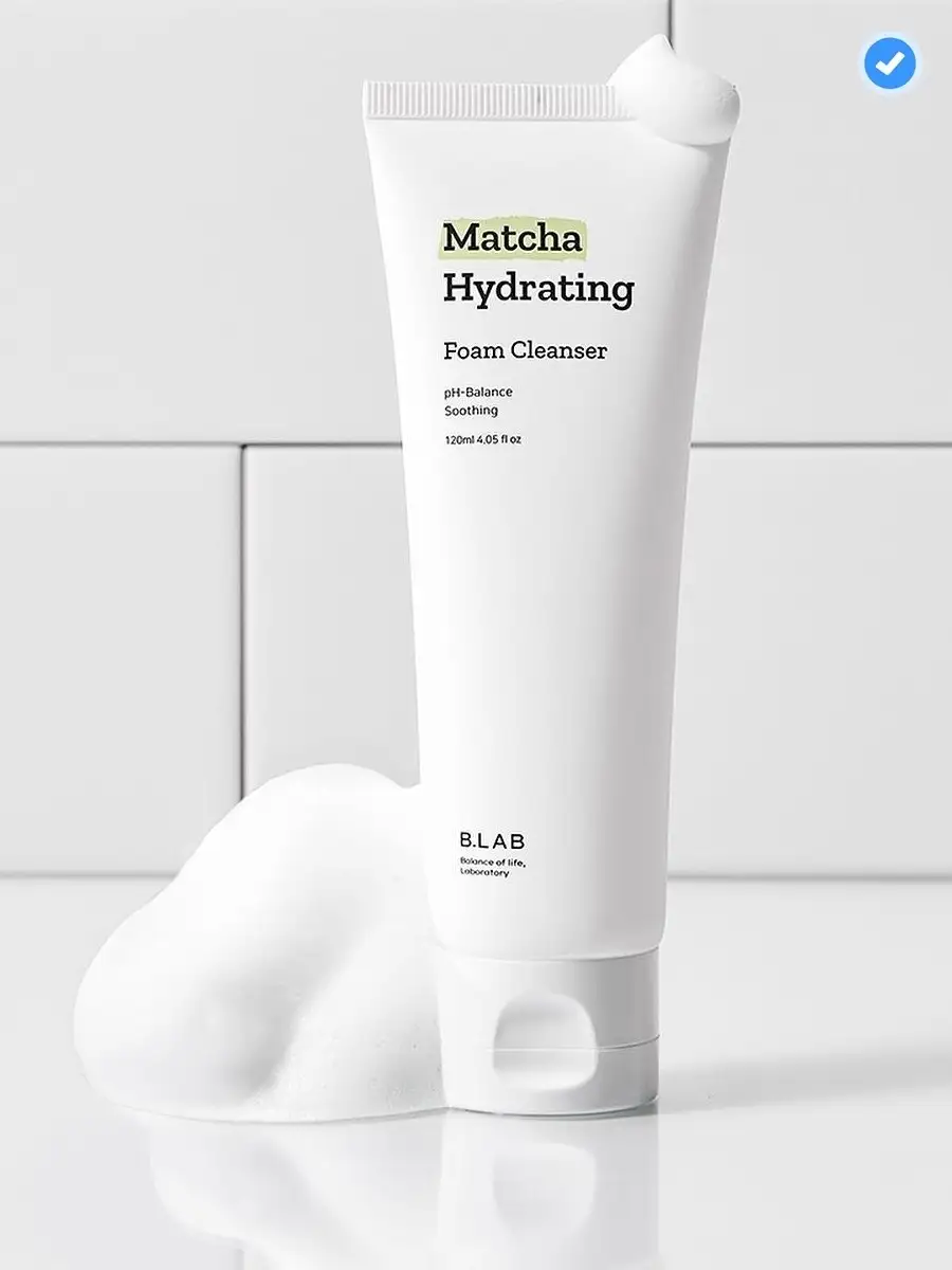 Муссовая пенка для умывания лица с зеленым чаем B.LAB Matcha Hydrating Foam Cleanser  B.LAB 18996032 купить в интернет-магазине Wildberries