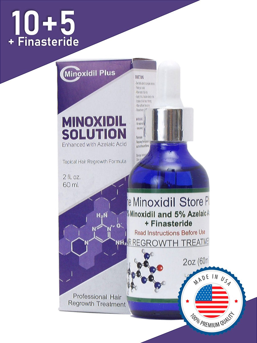 Лосьон для роста волос 10%+азелаиновая кислота 5%+финастерид The Minoxidil  Store Plus LLC 19030888 купить в интернет-магазине Wildberries