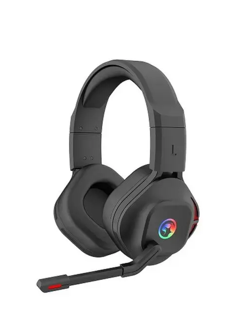 Marvo Наушники для компьютера проводные игровые с подсветкой, черный