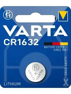 Батарейка CR1632 Lithium 3V - 1 шт. VARTA 19105381 купить за 363 ₽ в интернет-магазине Wildberries