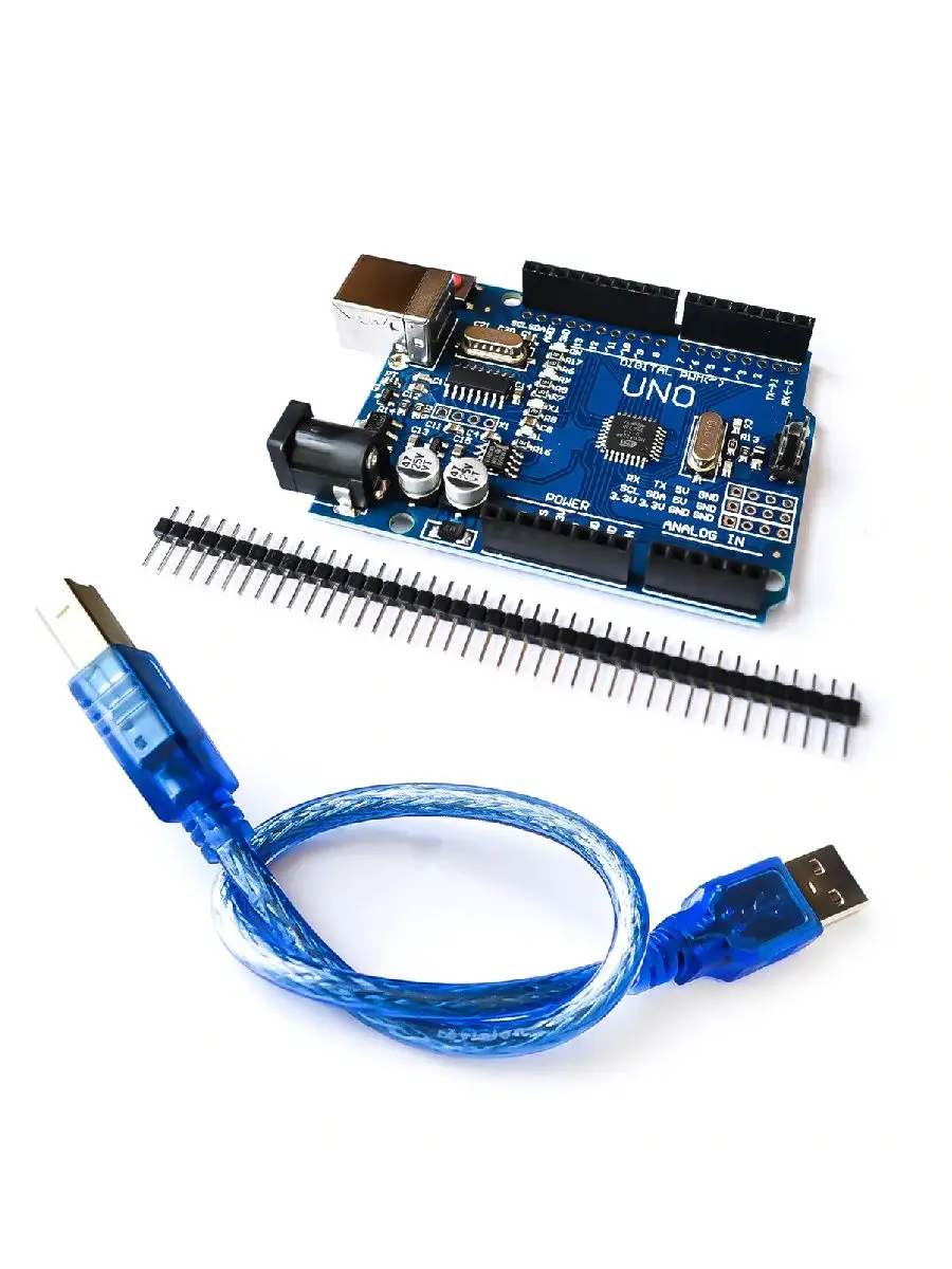 Arduino/ардуино UNO R3 (Arduino-совместимая SMD на чипе CH340) с USB  проводом в комплекте Arduino 19107184 купить в интернет-магазине Wildberries