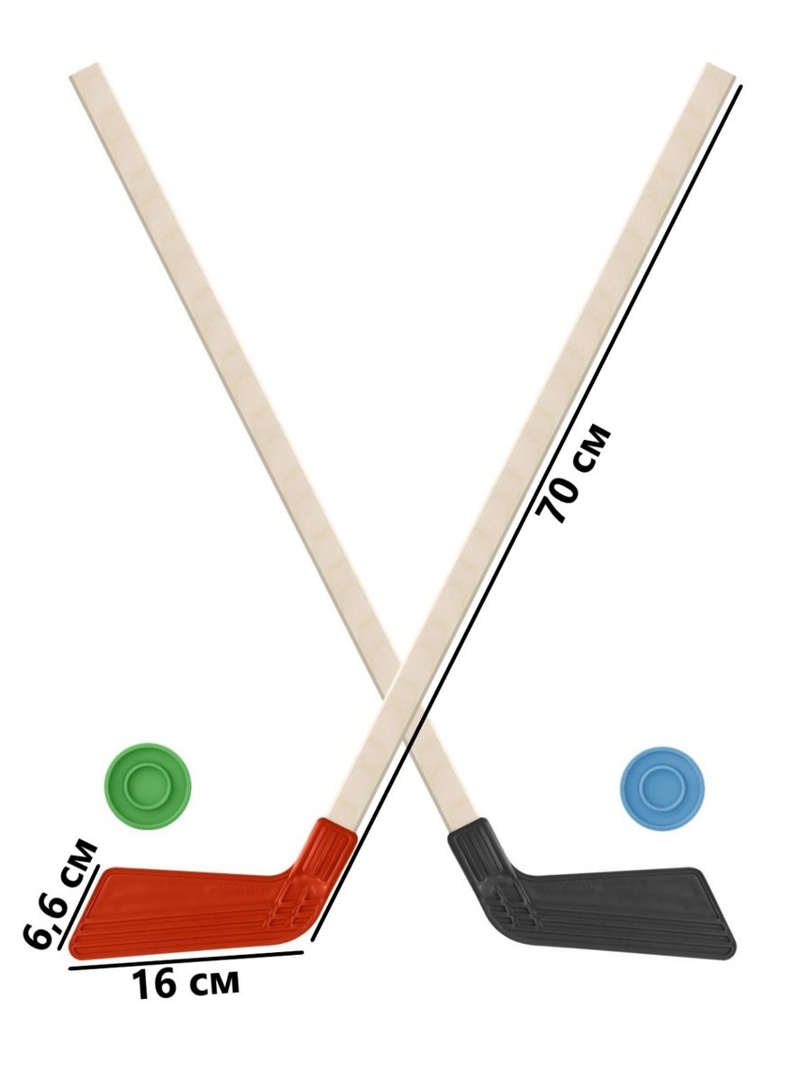 Клюшка хоккейная детская набор - 2 шт. + 2 шайбы ТЕБЕ ИГРУШКА 19111685  купить за 447 ₽ в интернет-магазине Wildberries